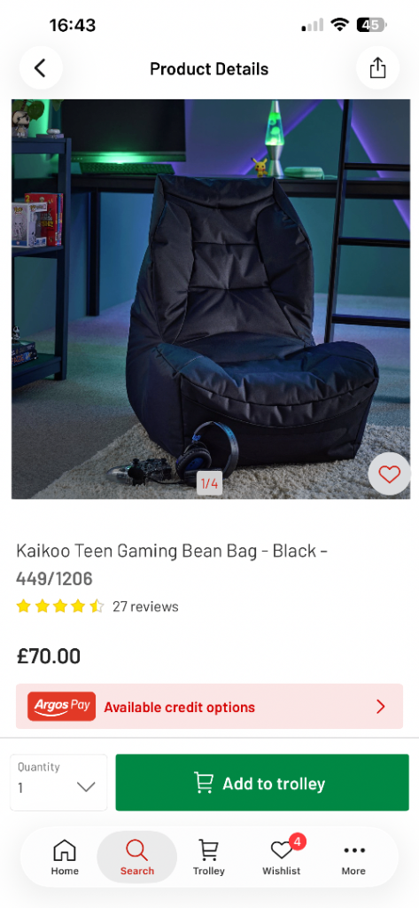Brand new teen beanbag gaming chair 