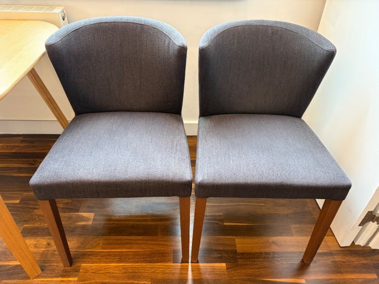 Pair of Grey Habitat Dining Chairs