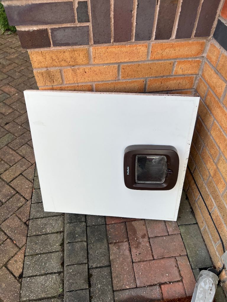 Door panel with catflap