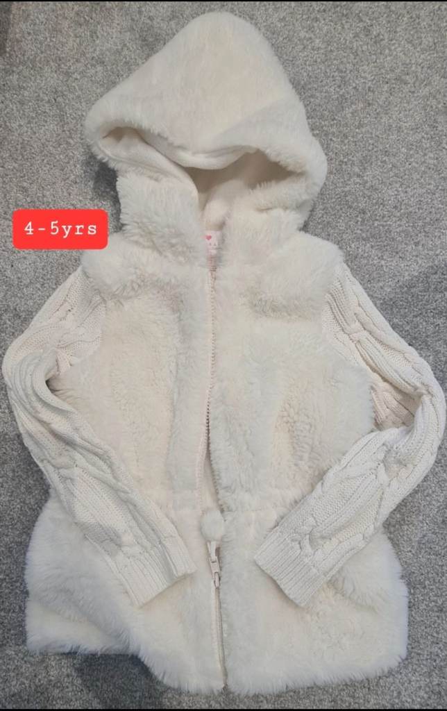 Girls fur cardigan 4-5yrs