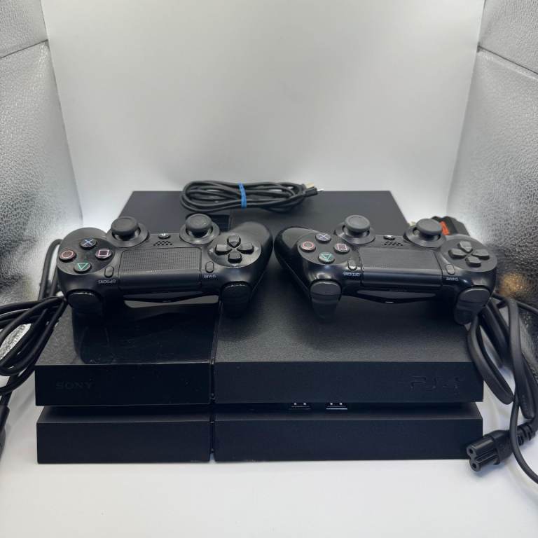 image for Sony PlayStation PS4 Bundle Slim Console 500GB Jet Black 2 Controllers & Cables