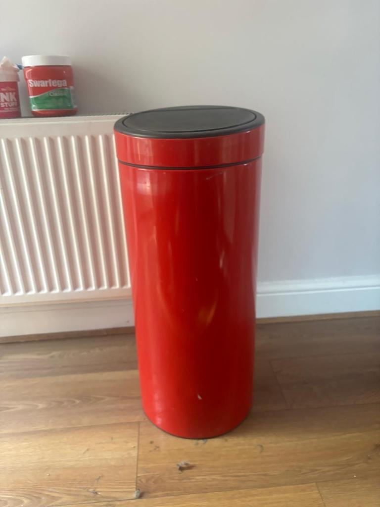 Brabantia Red Kitchen Dustbin - Good Condition