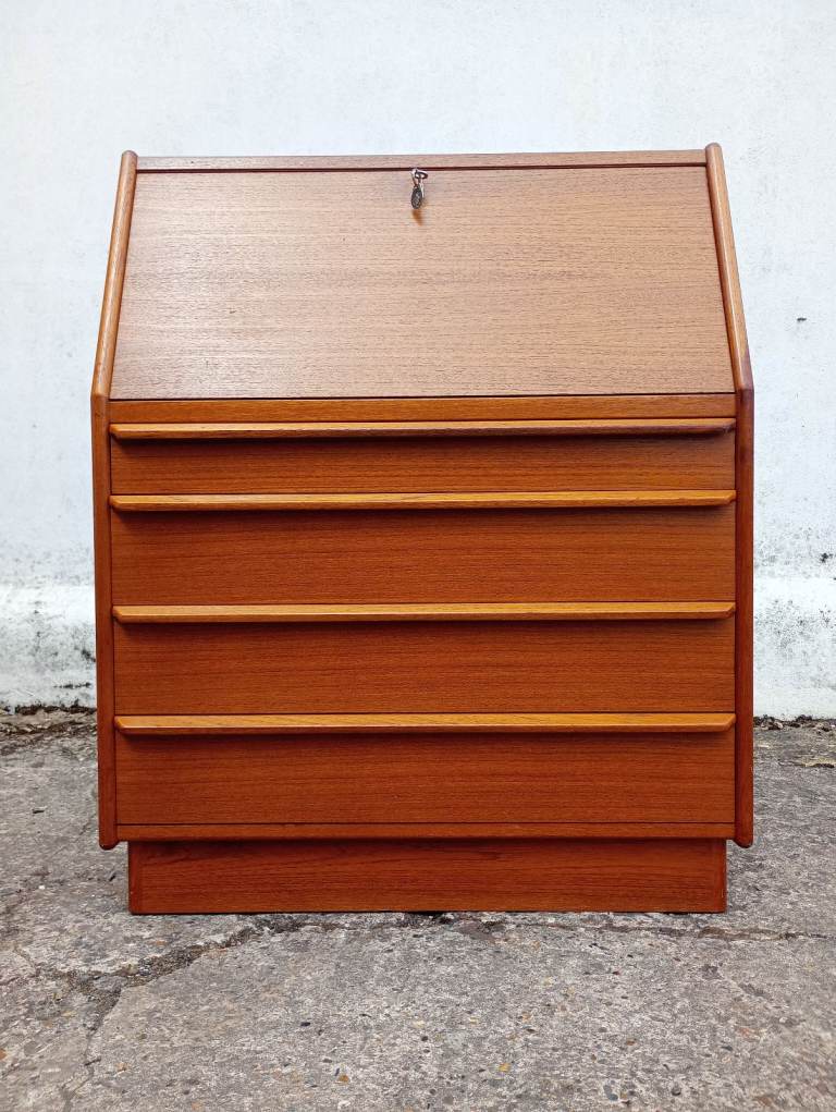 Mid century Danish teak bureau retro vintage 
