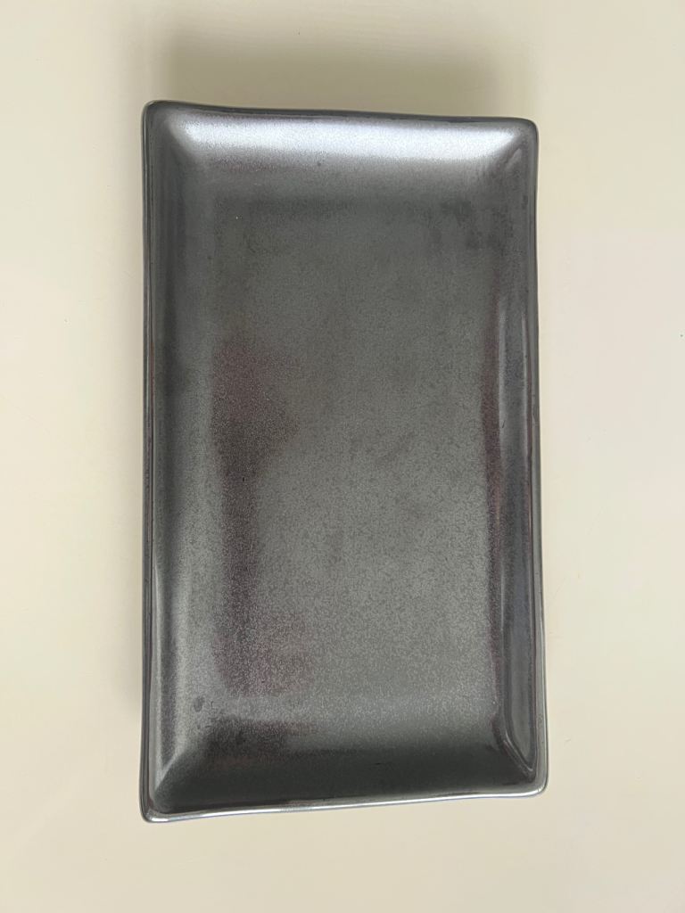 Japanese Black Speckled Display Plate