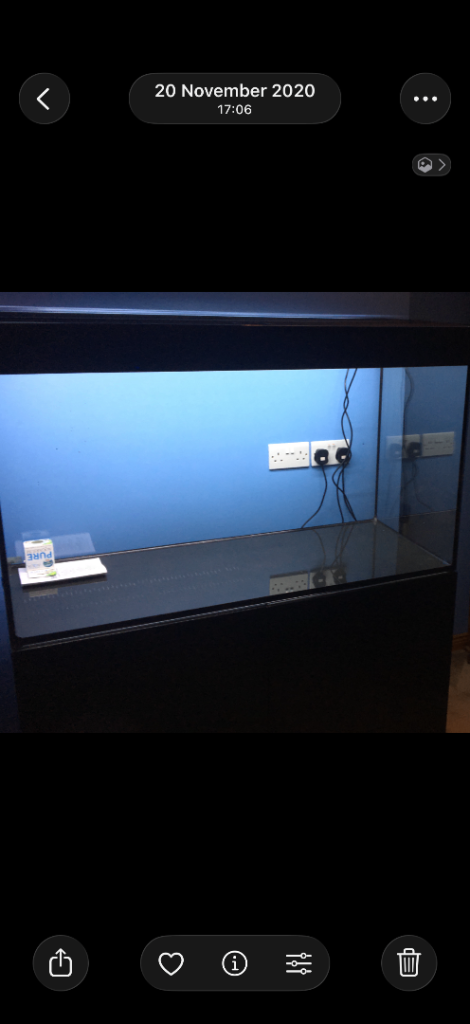 Aquarium Fish Tank with Black Cabinet Stand