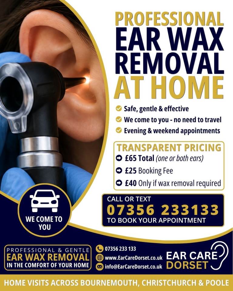 Mobile Ear Wax Removal | Microsuction | Bournemouth, Poole & Christchurch