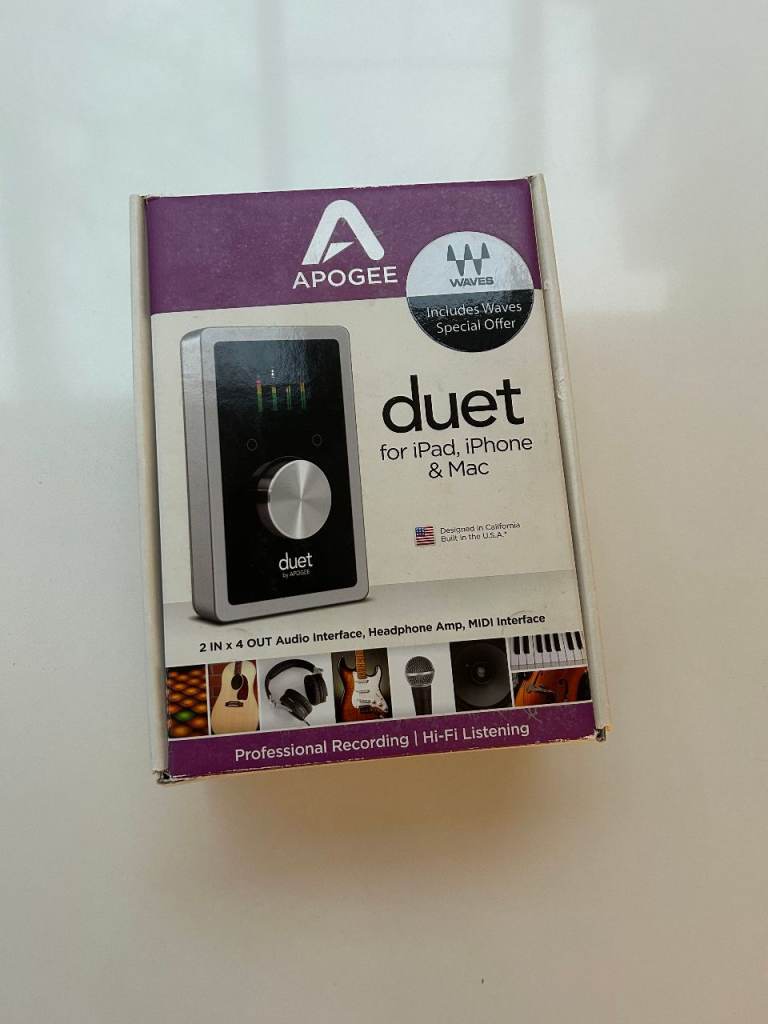 Apogee Duet USB Audio Interface for iPad, iPhone & Mac – Boxed, Good Condition