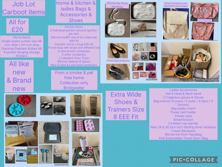 Job Lot Carboot Items (Home & Kitchen & Ladies Accessories & Bags & Shoes)