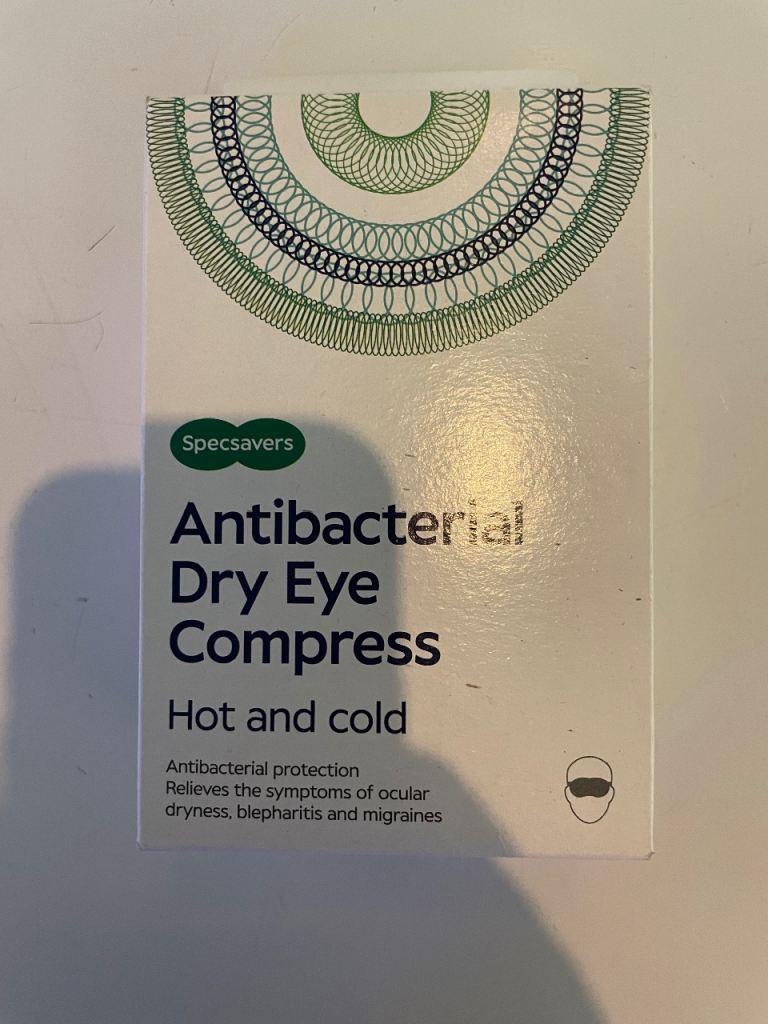 Specsavers Antibacterial Dry Eye Compress Hot And Cold Brand New