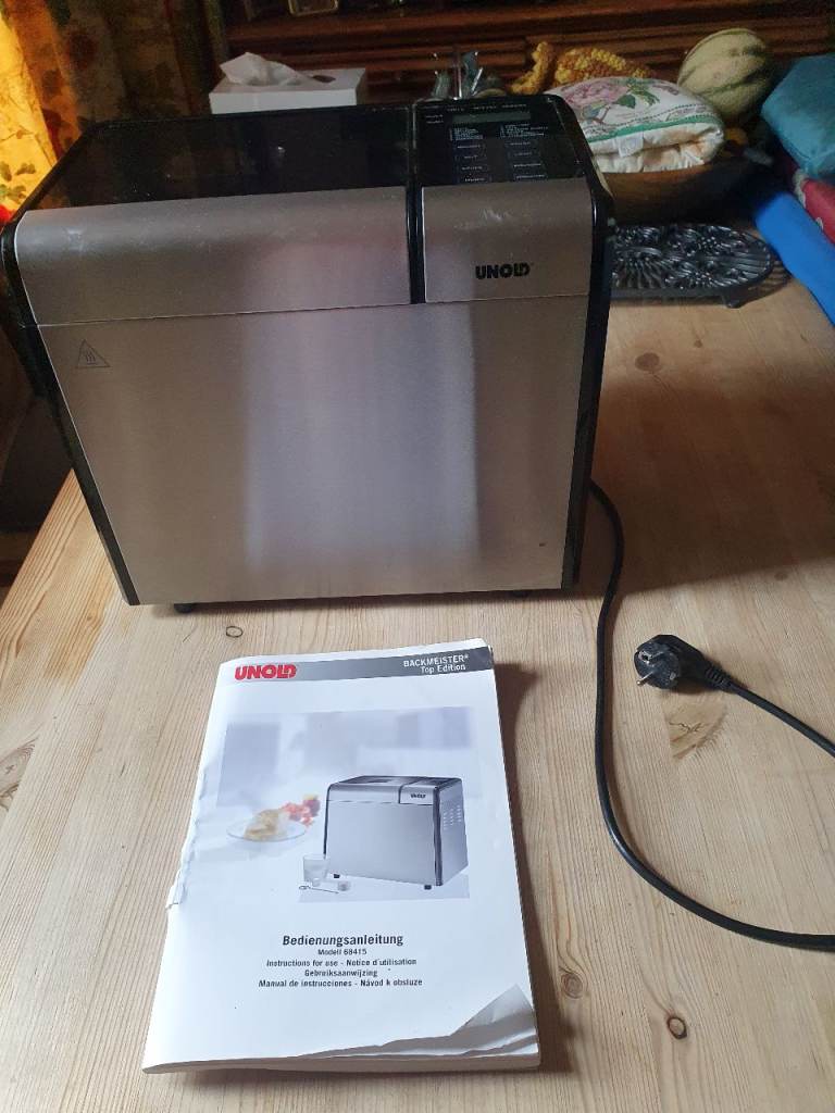 Unold Backmeister Bread Maker Machine Model 68415 Silver with instructions