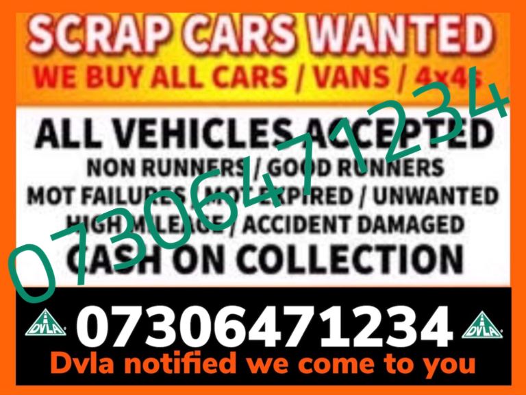 ♻️☎️ CASH FOR SCRAP CARS OR VANS WANTED TODAY SELL YOUR NON ULEZ NO MOT DAMAGED VEHICLES ANYTHING 
