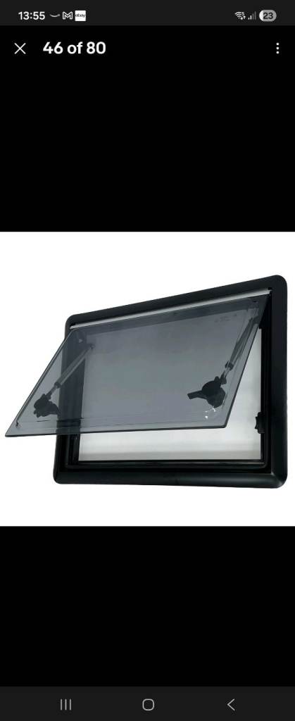 Campervan Motorhome window with blind