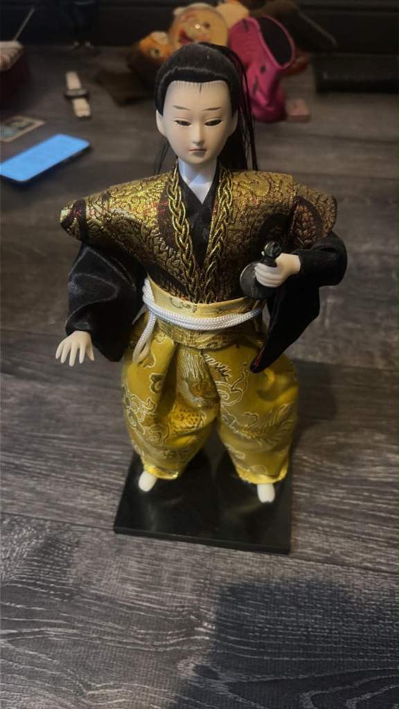 Japanese Samurai Doll Decorative Figurine – Good Condition