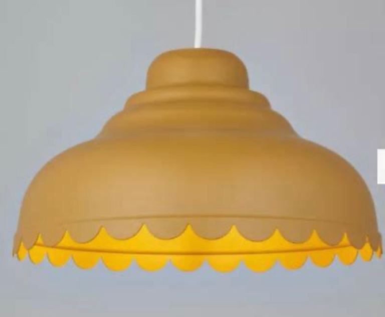 John Lewis Scalloped Mustard Ceiling Shade 