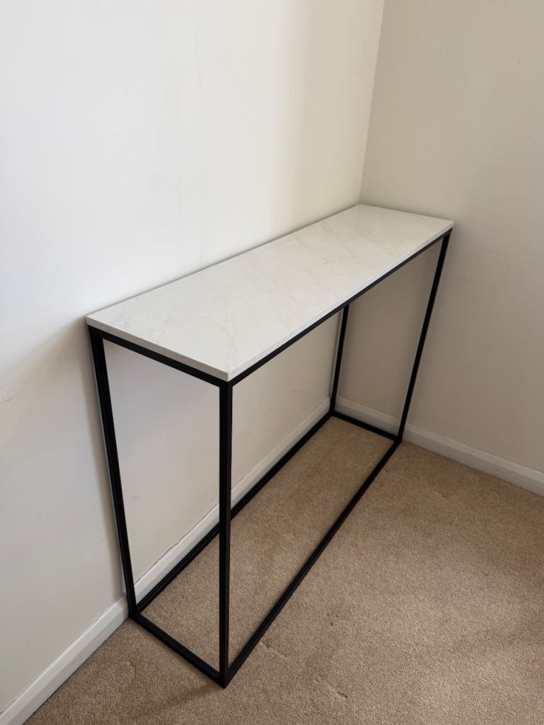 Modern Marble-Effect Console Table / Hallway Table