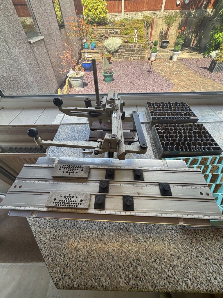 Vintage Engraving Machine with Letter Sets – Good Condition