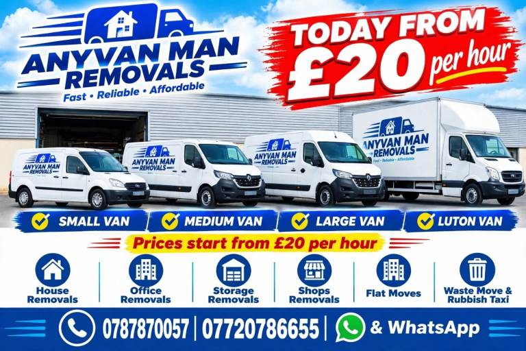 Man and Van / Removals | Fully Insured Moving Services | 24/7 Local & UK Nationwide