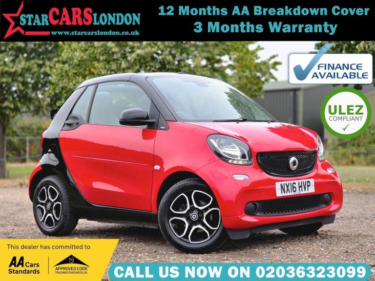2016 smart fortwo 1.0 Prime Cabriolet Twinamic Euro 6 (s/s) 2dr CONVERTIBLE Petrol Automatic