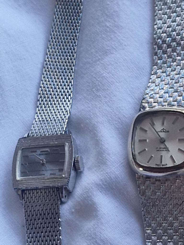 2 Vintage Mechanical Wind Up Ladies Watches