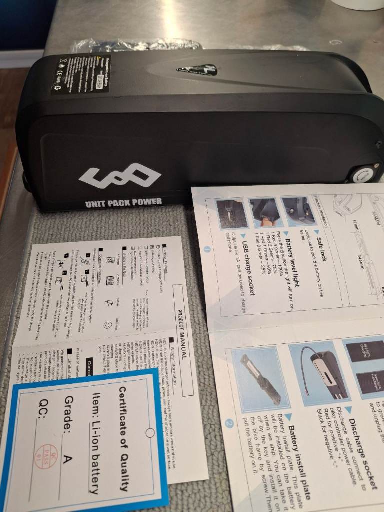 UNIT PACK POWER Li-ion Battery for Electric Bikes – New