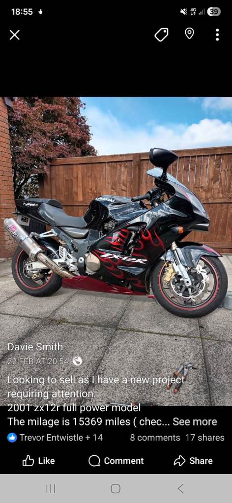 Kawasaki, Ninja ZX 12, 2001, 1199 (cc)