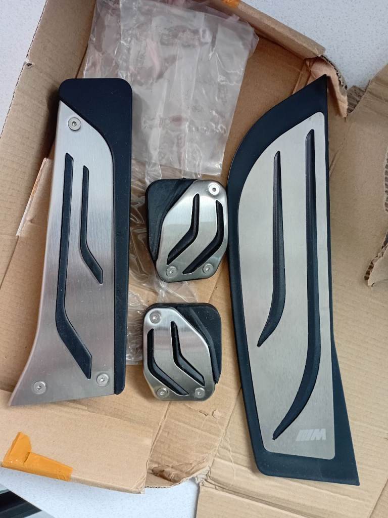 Metal Sport Pedal Covers For BMW 1 2 3 4 Series Manual RHD Gas Brake Clutch Rest