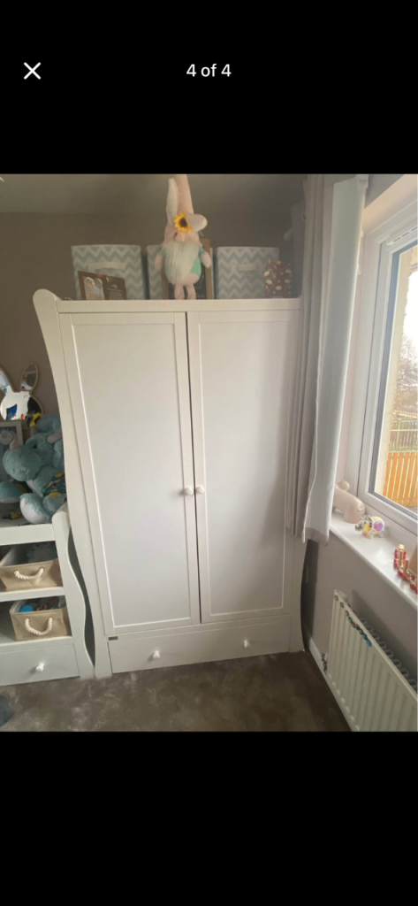 Solid white cupboard 