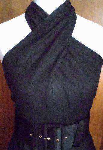 Butterflies & Bows Black Neck Criss Cross Fit 'n Flare Midi Dress.Size 8.POST OR COLLECT!