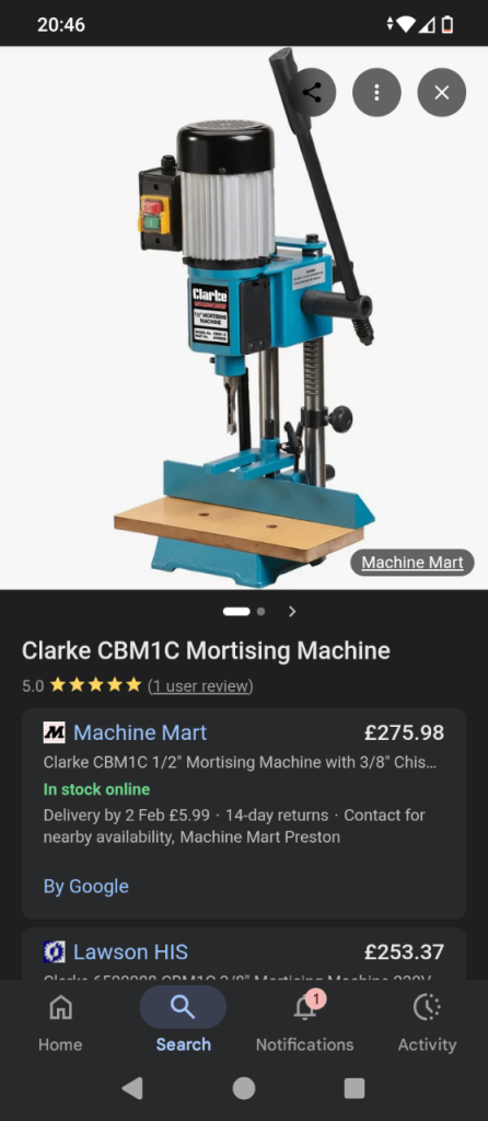 Mortising machine 