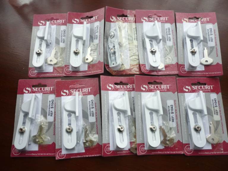 image for Ten brand new security window locks for ten windows,one key operates all windows......