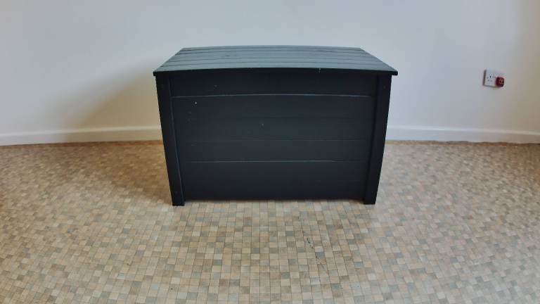 Pine Blanket Box Pine Chest Painted Black 70cm x 42cm x 45cm
