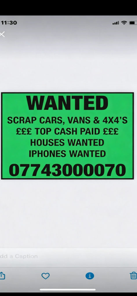 Huddersfield scrap vehicle buyer 