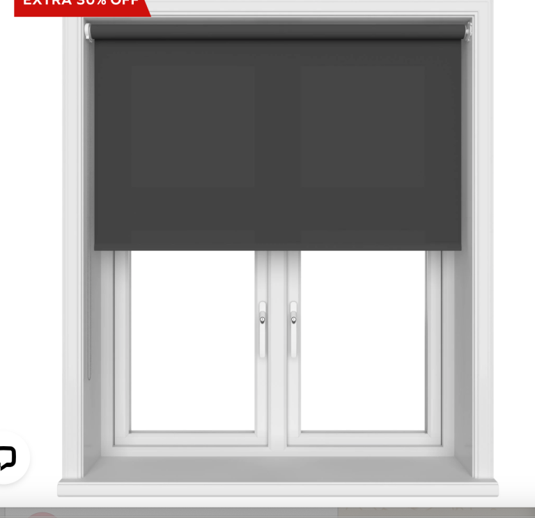 Twist Fit Black Black-out Roller Blinds