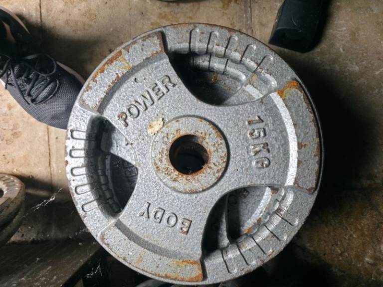 345kg olympic free weight plate set with stand and bar 