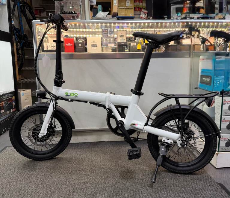 E-Go Lite Mini Compact Folding Electric Bike, 16″ Wheel, Single Speed - Near New Condition