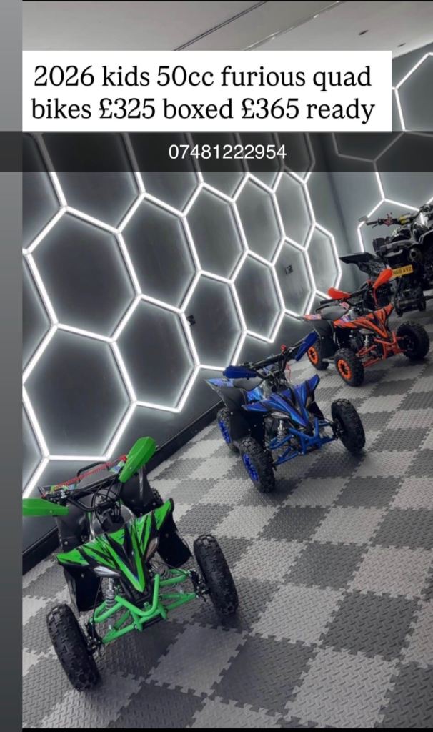 2026 brand new kids furious 50cc petrol 2 stroke quad bike 