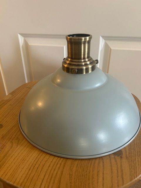 Habitat Single Hanging Light - Duck Egg Blue