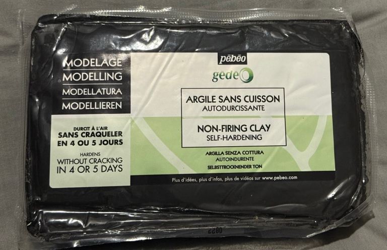 image for Brand new Brand New Pebeo GEDEO NON-FIRING MODELLING CLAY 1,5KG LOAF BLACK, 1.5 KG