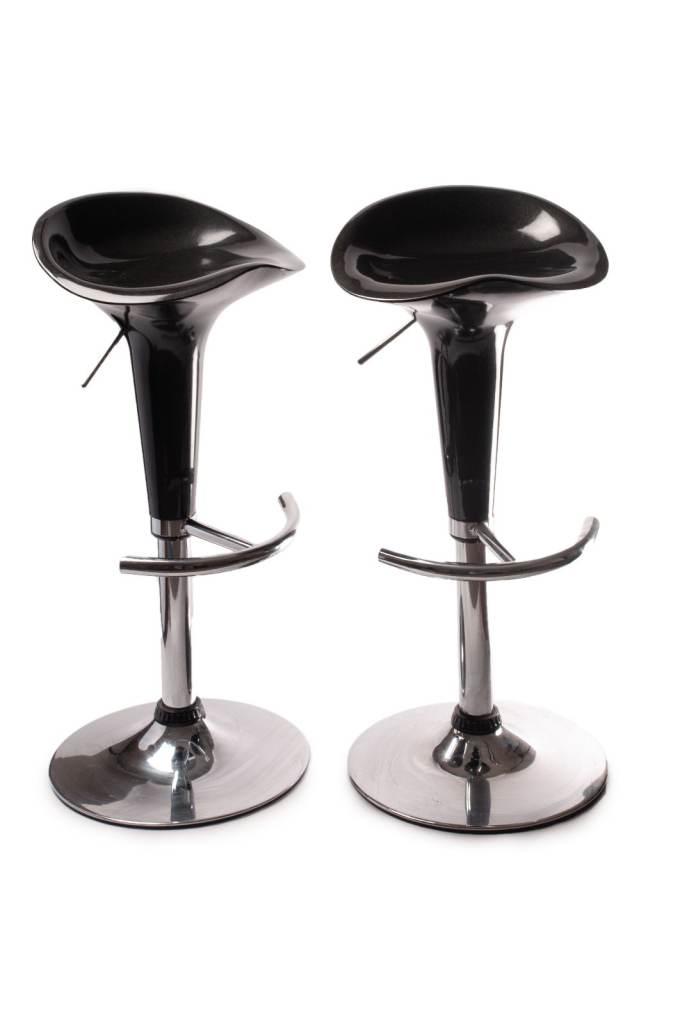 Pair of adjustable bar stools. 