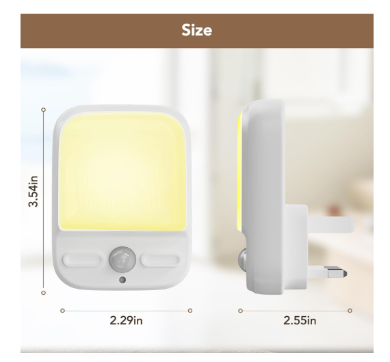 SKERITO Night Light with Motion & Photocell Sensor, Night Lights Plug in Wall with 3000K 