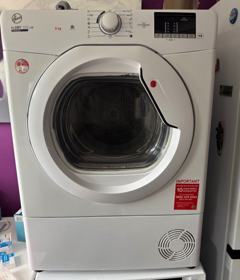 Hoover 9Kg Condenser Tumble Dryer. Good Condition. 