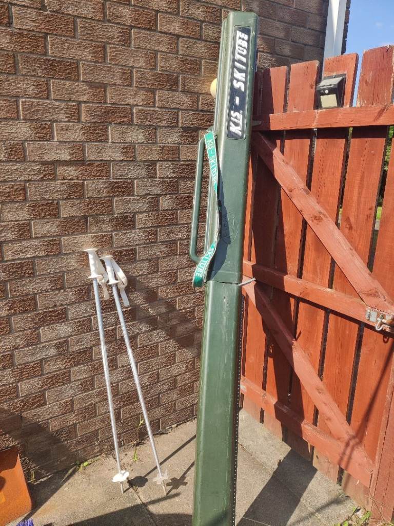 K2 Skitube Hard Ski Case with Ski Poles – Good Condition