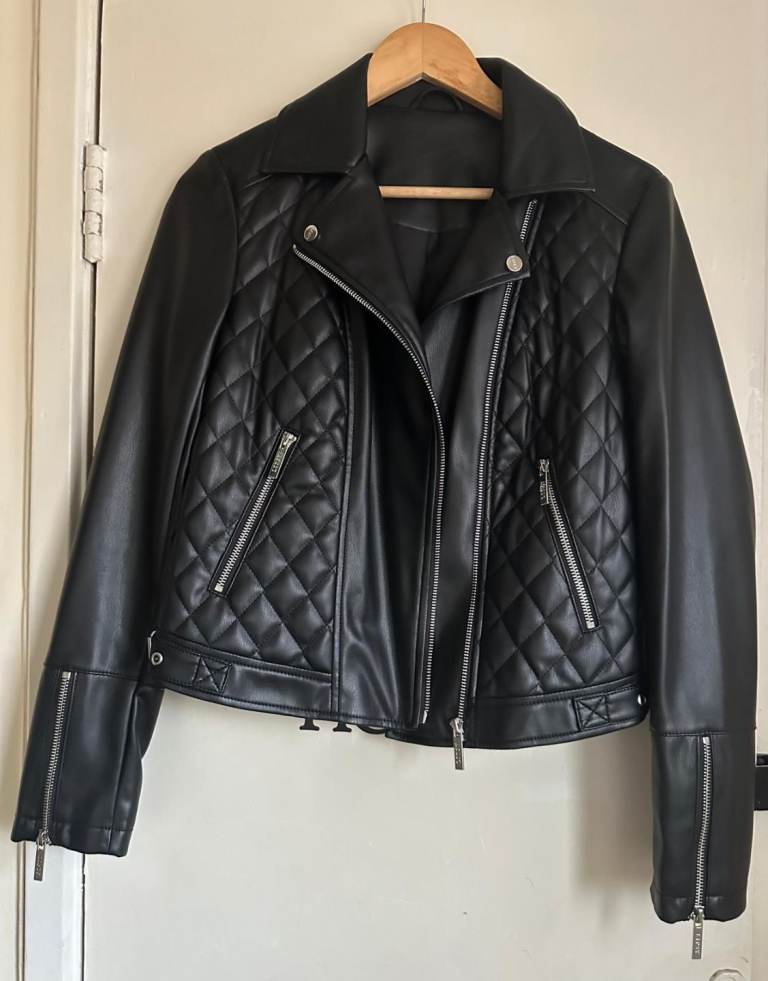 New Lipsy Women's Faux Leather Black Jacket - size 8