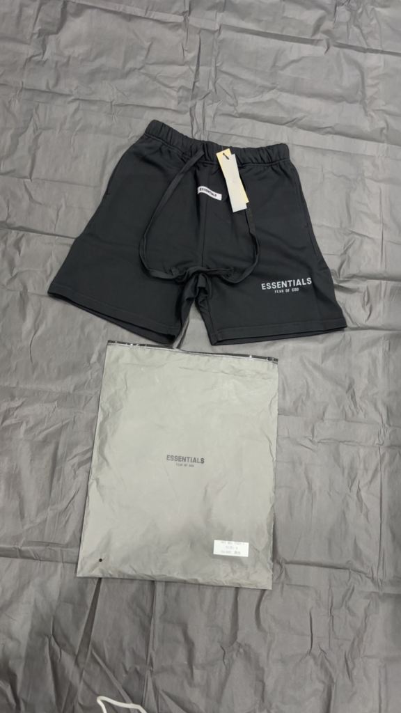 New Essentials Fear of God Black Shorts with Tags