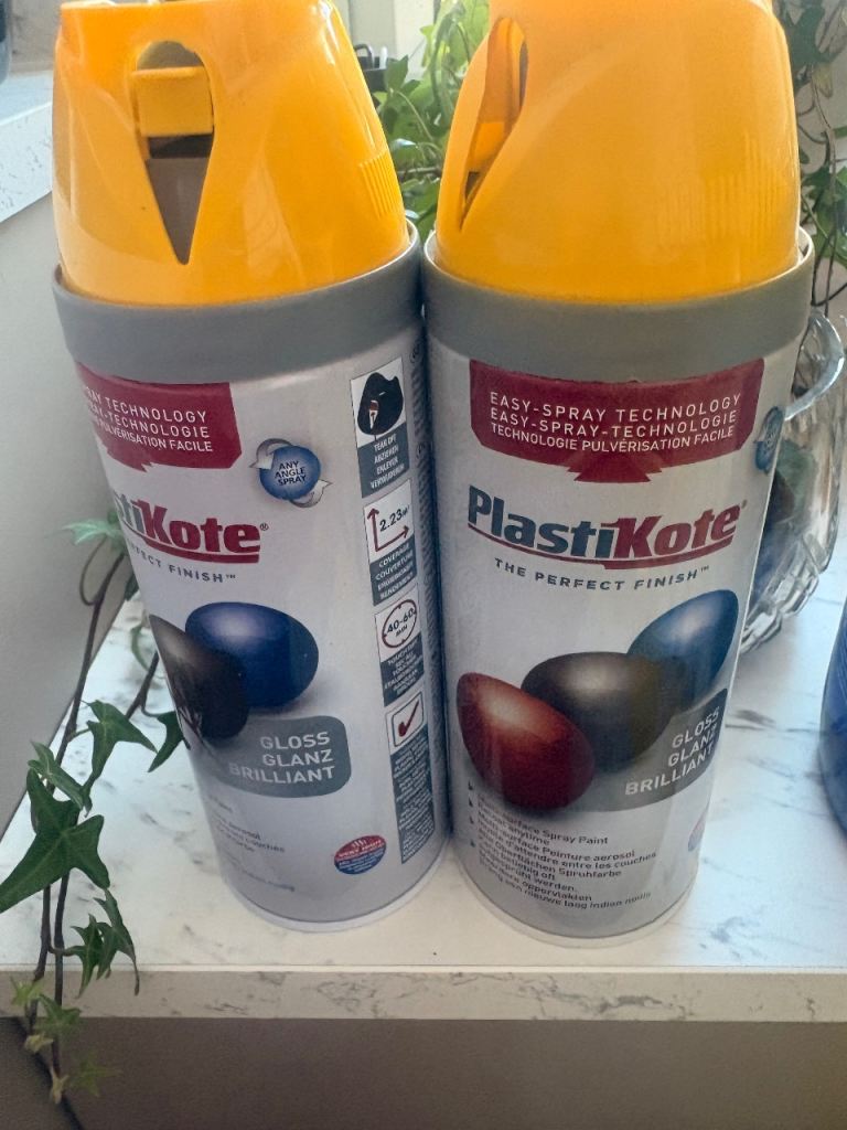 Two PlastiKote Spray Paint Cans – Gloss Finish