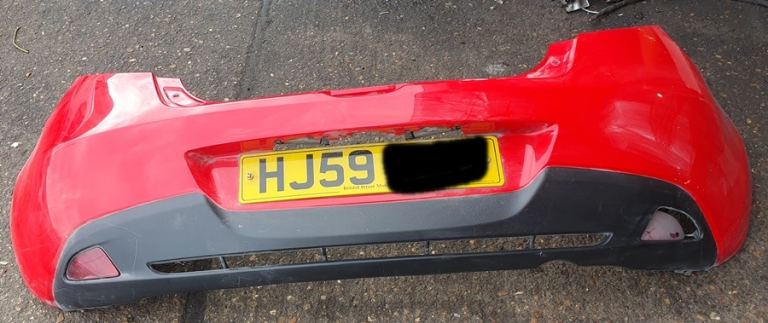 Mazda 2 Rear Bumper Red 3 Doors 2009