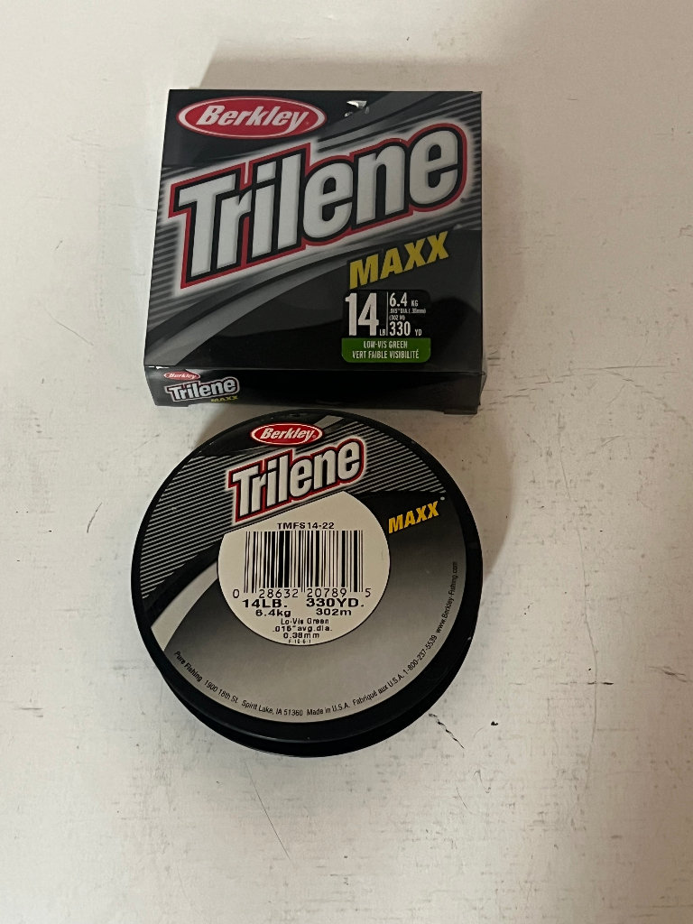 New Berkley Trilene Maxx 14lb Low Vis Green Mono Line