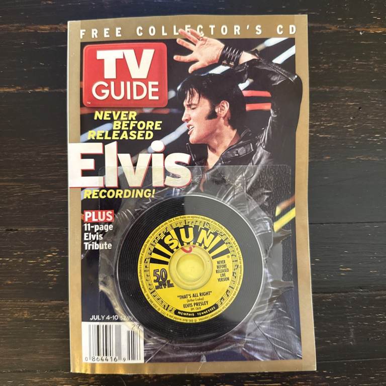 TV Guide Magazine July 4 2004 Elvis Presley WITH Collector's Sun Record Disc CD