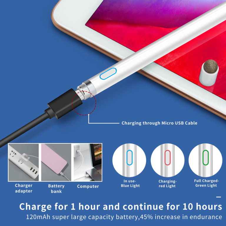 Brand new 2 in 1 Universal Tablet/Phone Active Stylus Capacitive Touch Screen Pen