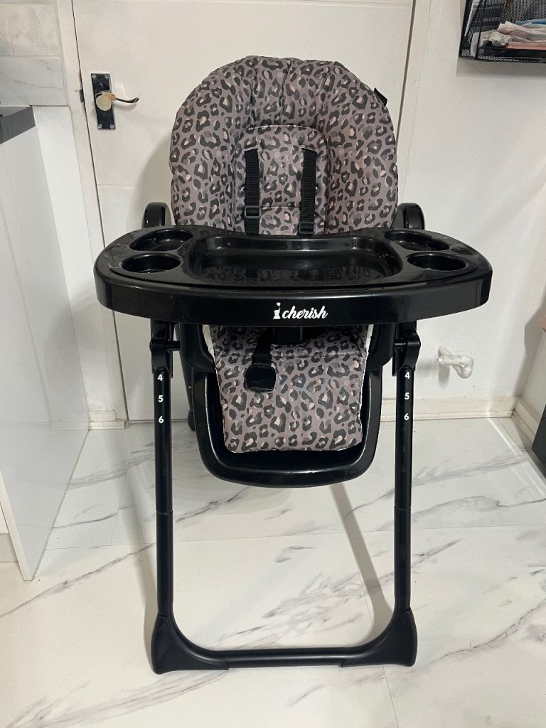 My Babiie Dani Dyer Black Leopard Premium Highchair